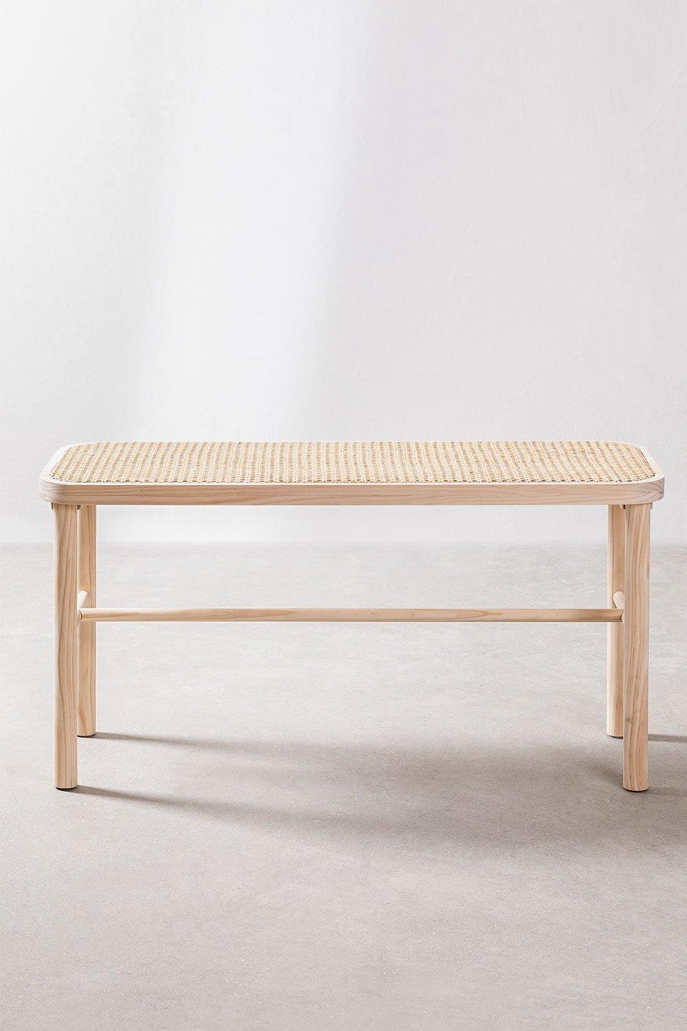 Sklum Banco En Ratán Y Madera Riolut