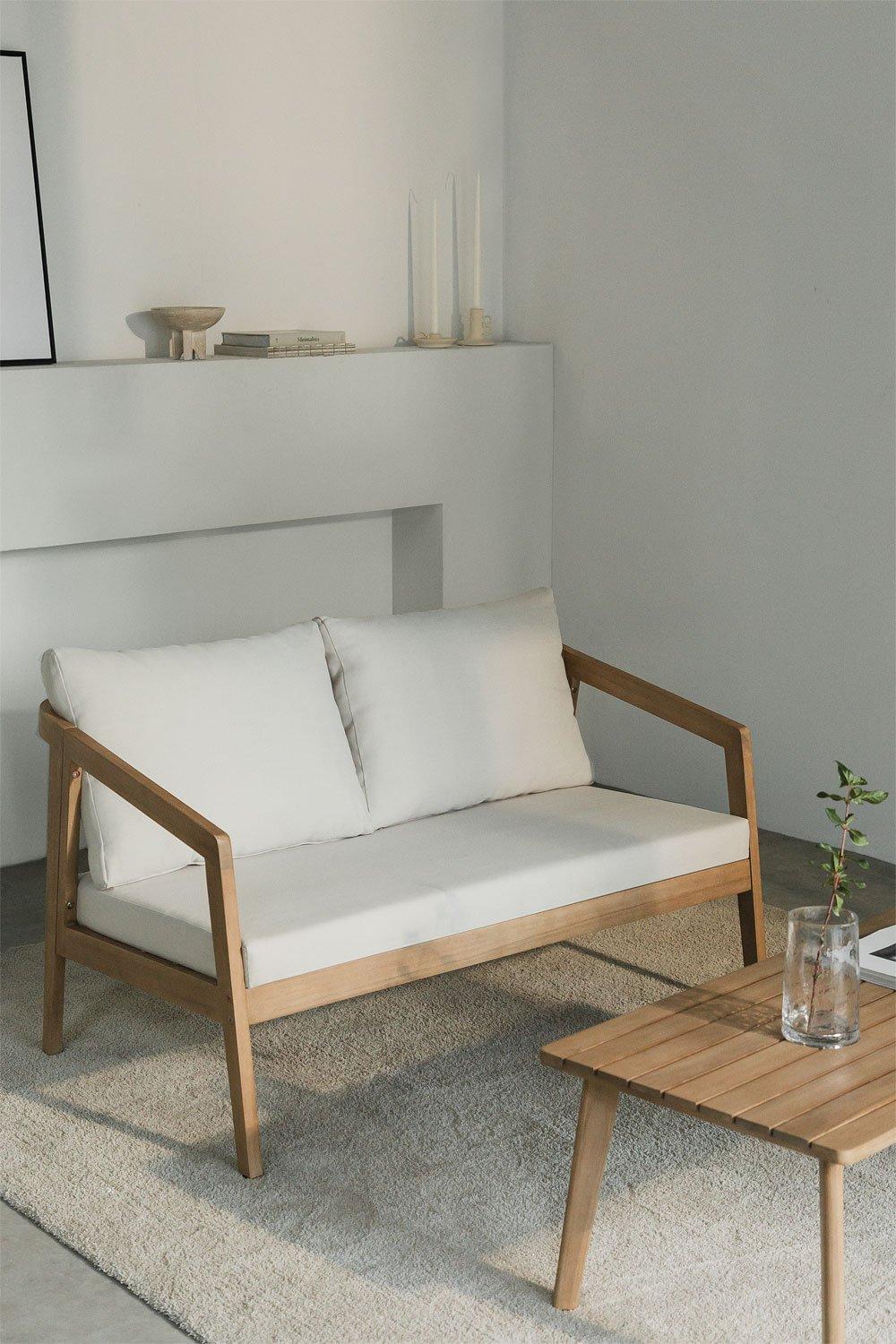 sklum Canapé 2 places en bois d'acacia Kaela