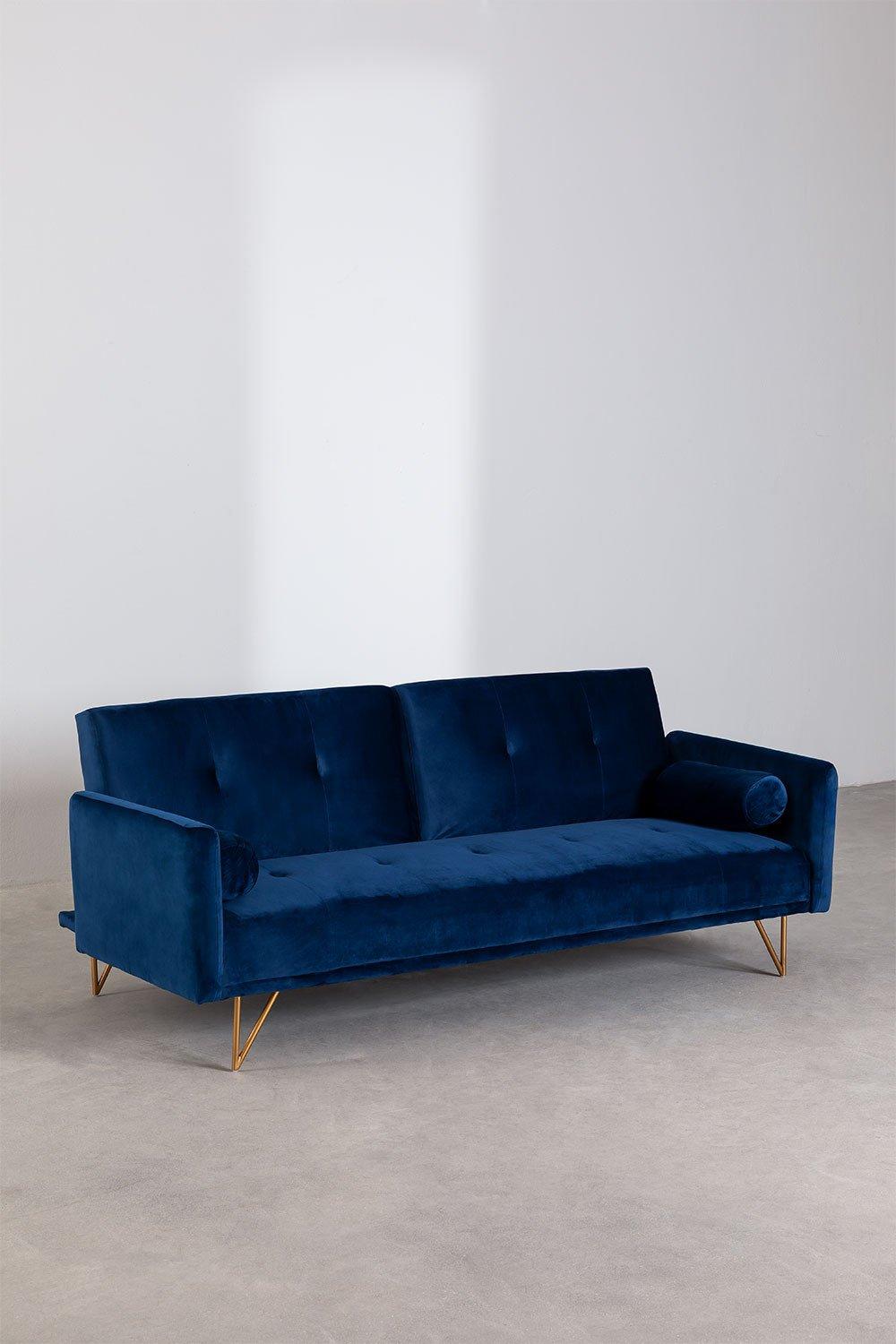 Sklum Canapé Inclinable 3 Places En Velours Jehrd