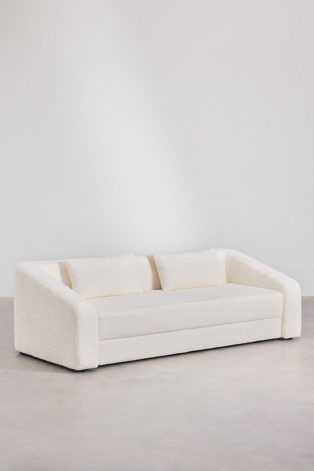 Sklum Canapé-lit 3 Places En Tissu Bouclé Dalila