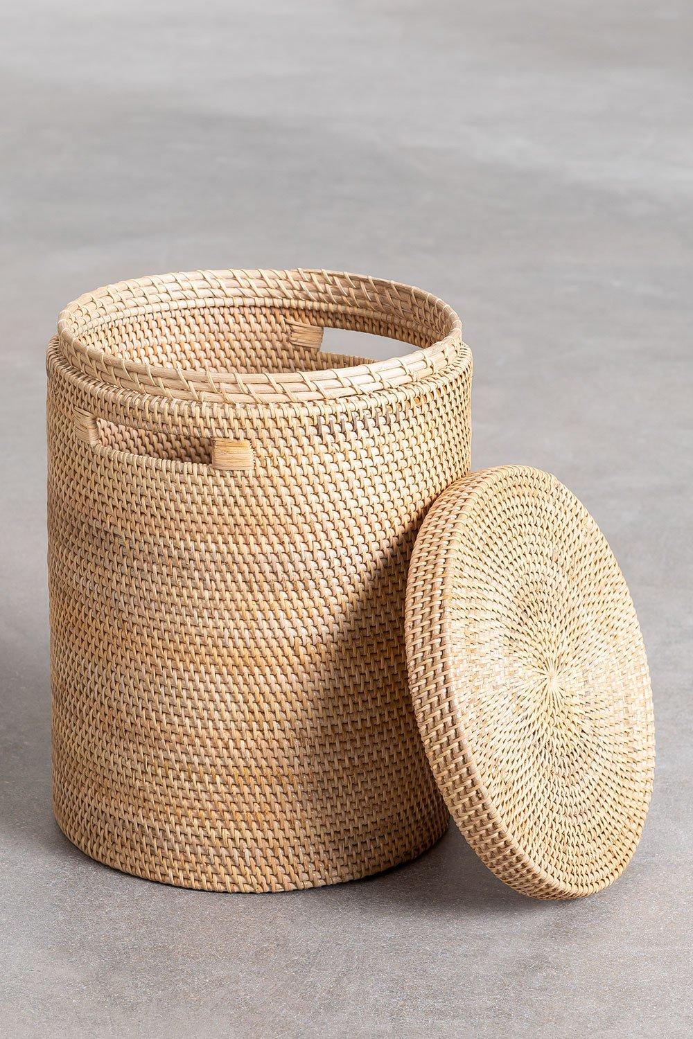 Sklum Cesto Para Roupa Em Rattan Guacui