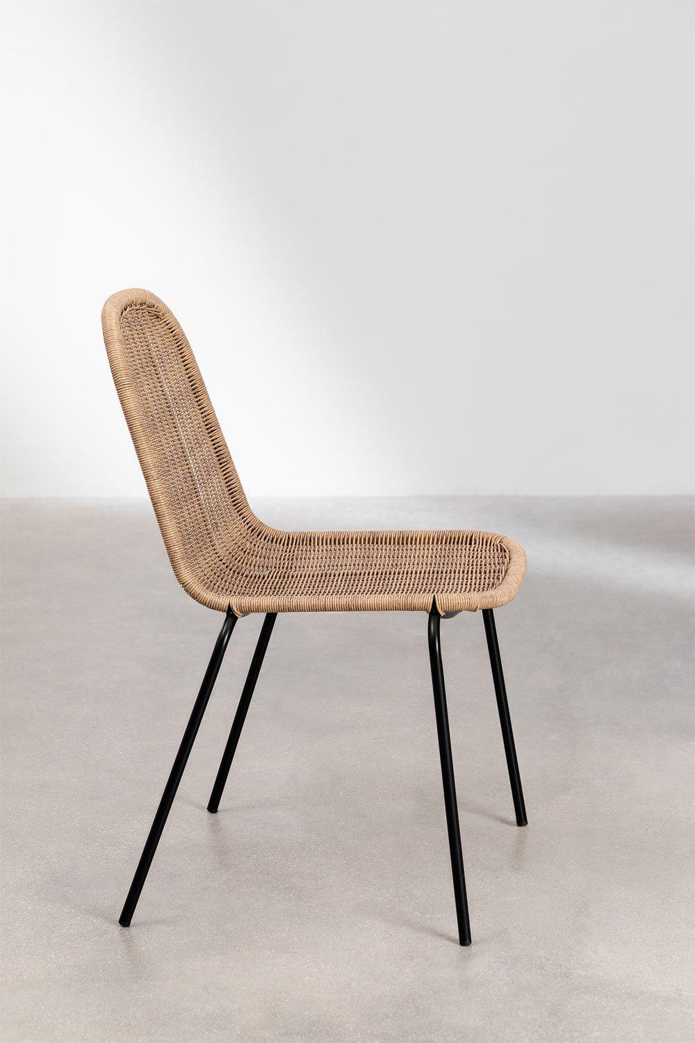 Sklum Chaise De Jardin Empilable En Osier Reiven