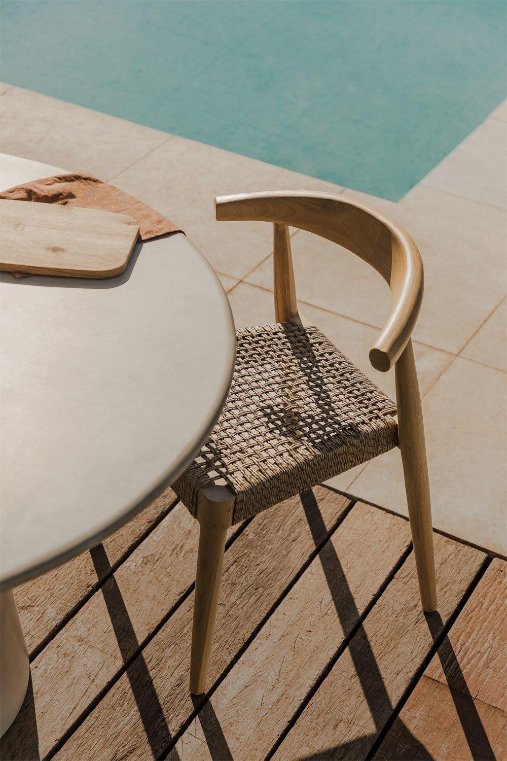 sklum Chaise de jardin en bois de teck Celle