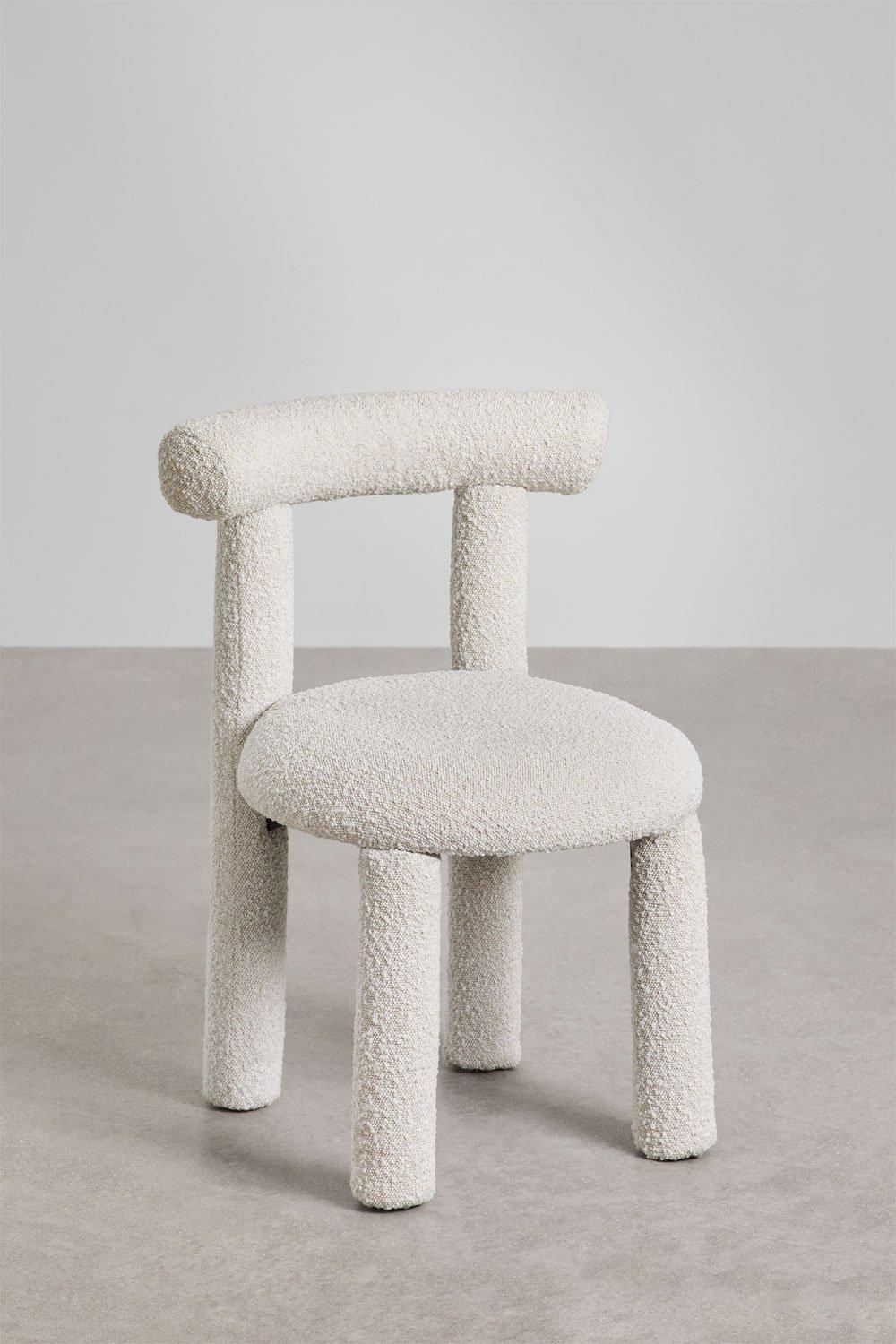 Sklum Chaise De Salle à Manger En Tissu Bouclé Gia