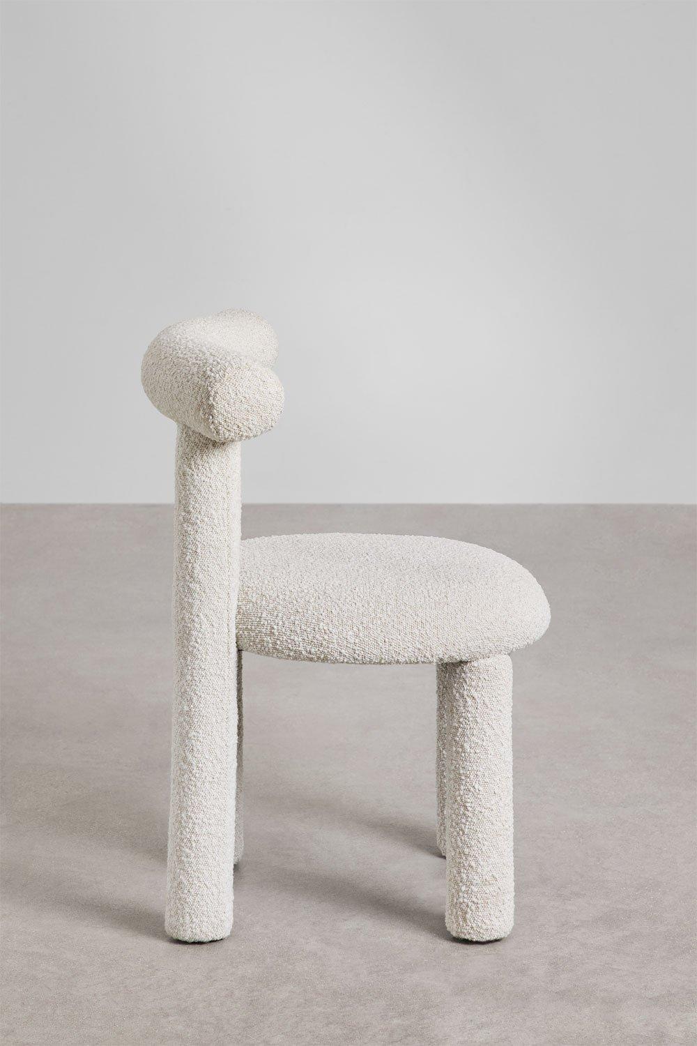 Sklum Chaise De Salle à Manger En Tissu Bouclé Gia