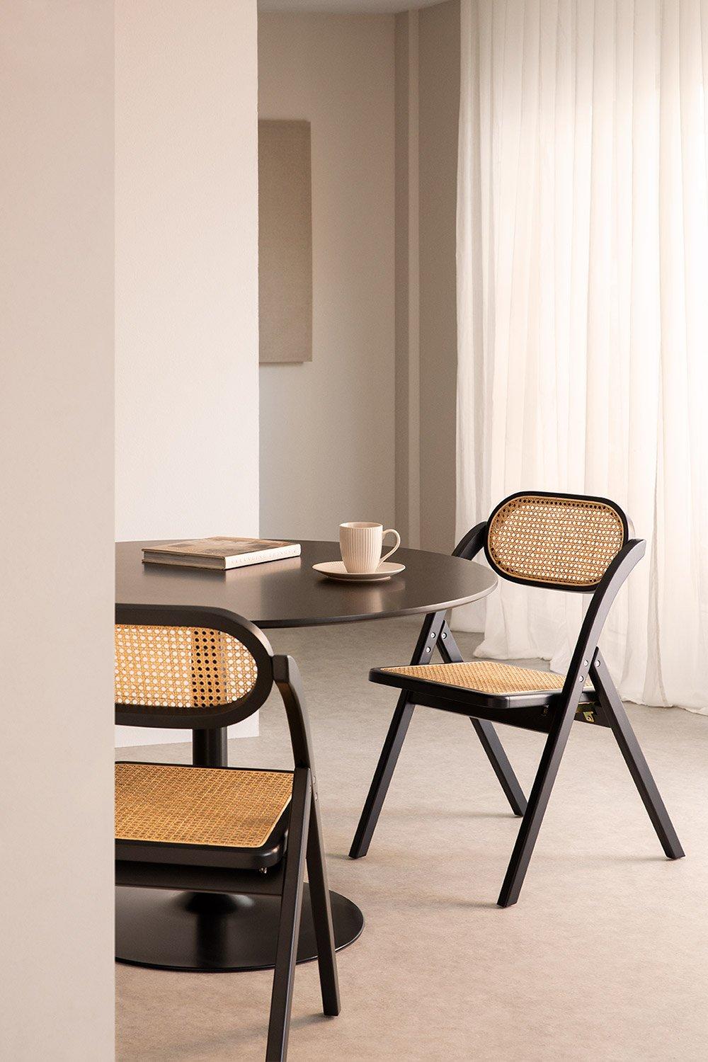sklum Chaise de salle à manger pliante en bois Sia