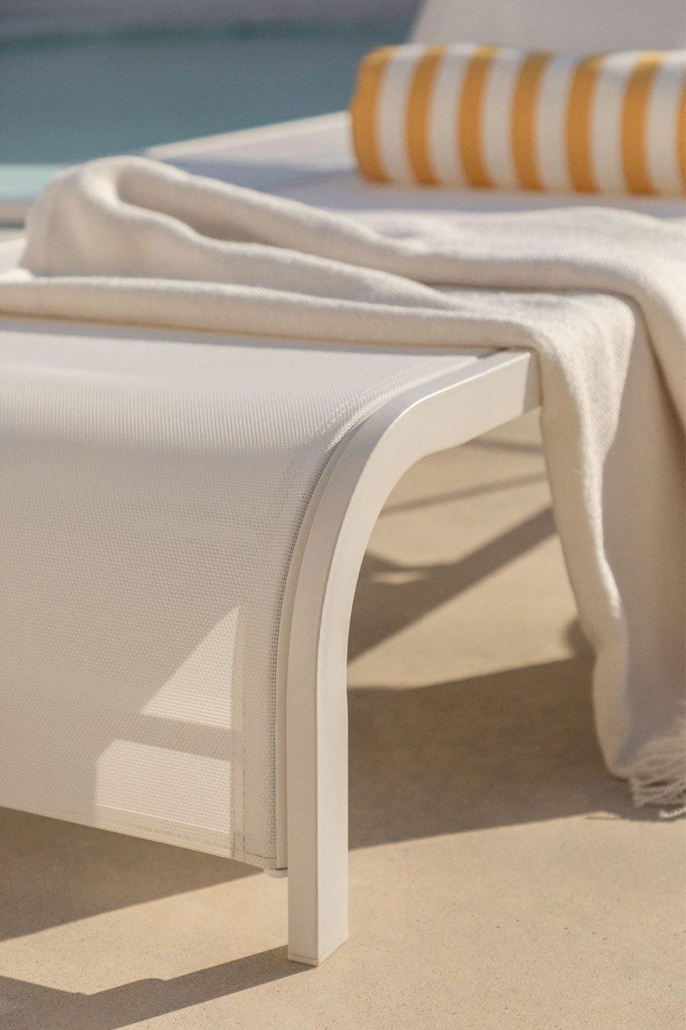 Sklum Chaise Longue Inclinable En Acier Marietta