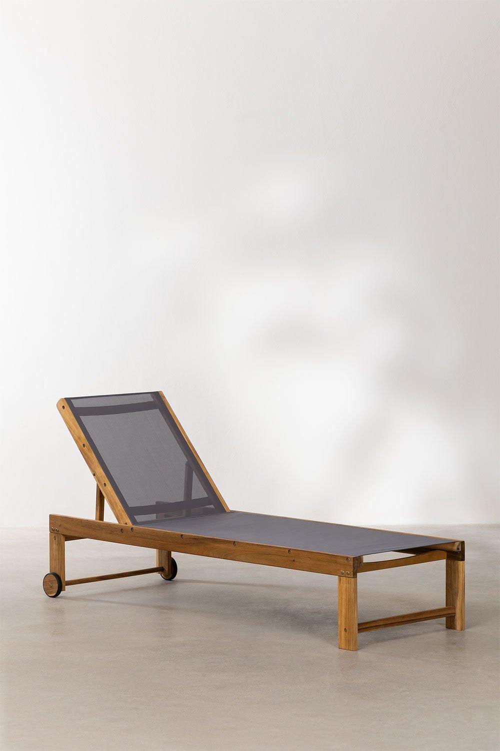 Sklum Chaise Longue Inclinable En Bois Valerys