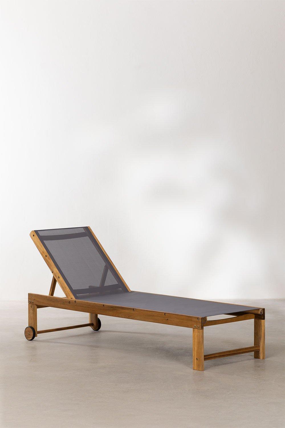 Sklum Chaise Longue Inclinable En Bois Valerys