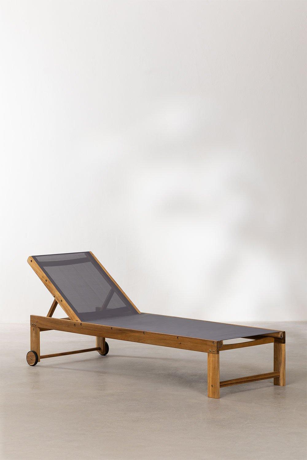 Sklum Chaise Longue Inclinable En Bois Valerys