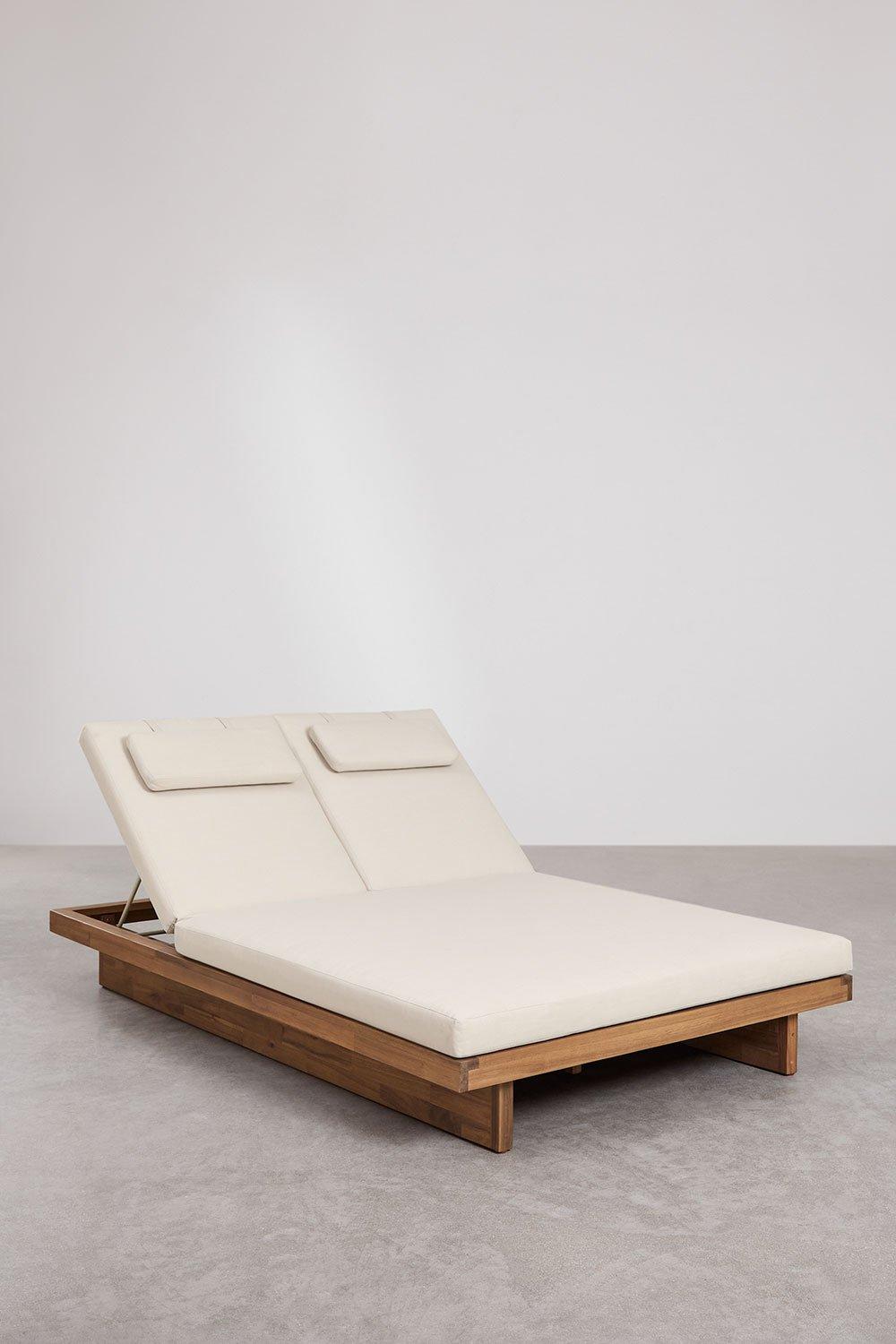 Sklum Dailin Acacia Wood Double Lounger Reclinável