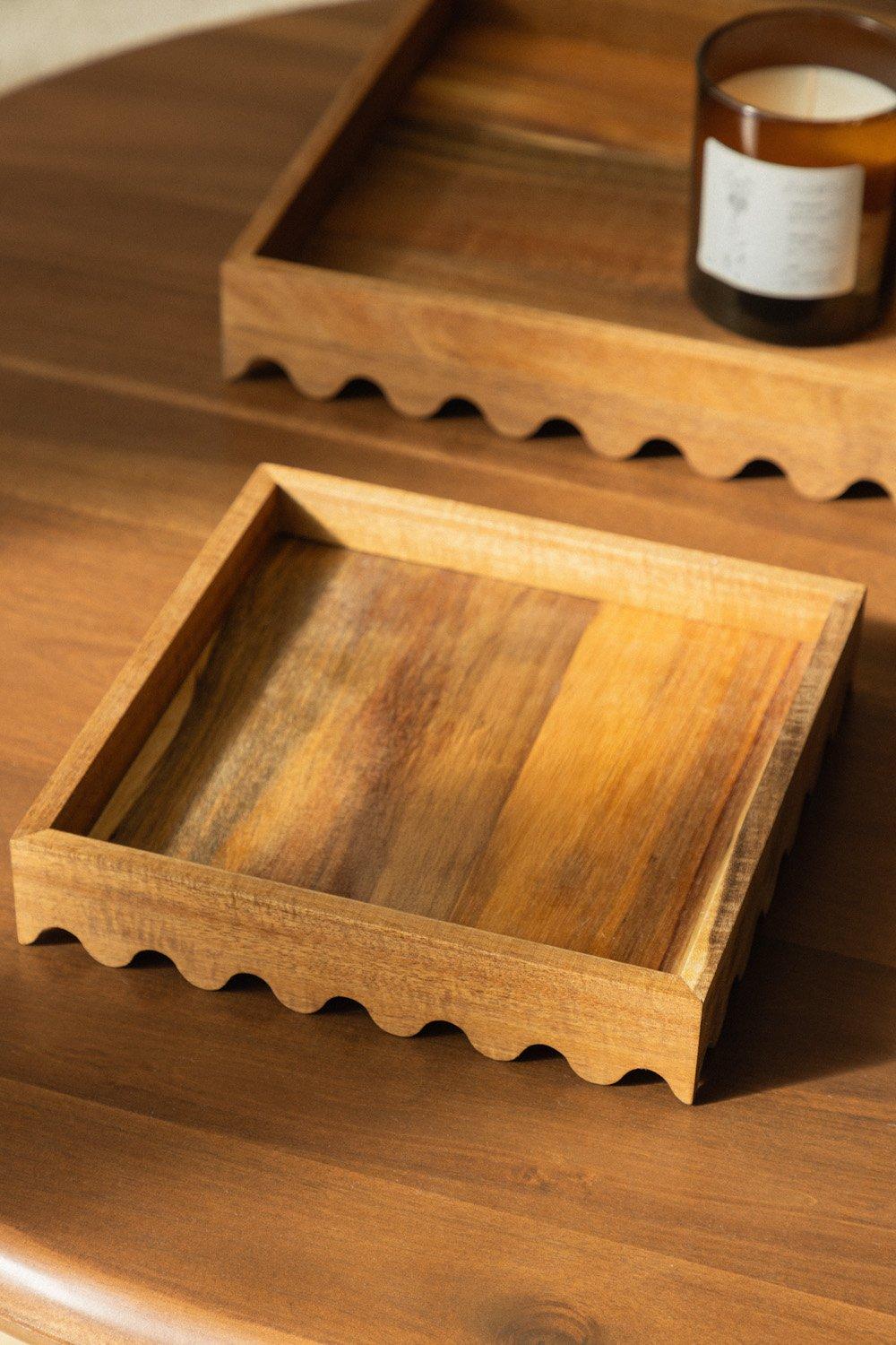 sklum Decorative tray in acacia wood Gaupen