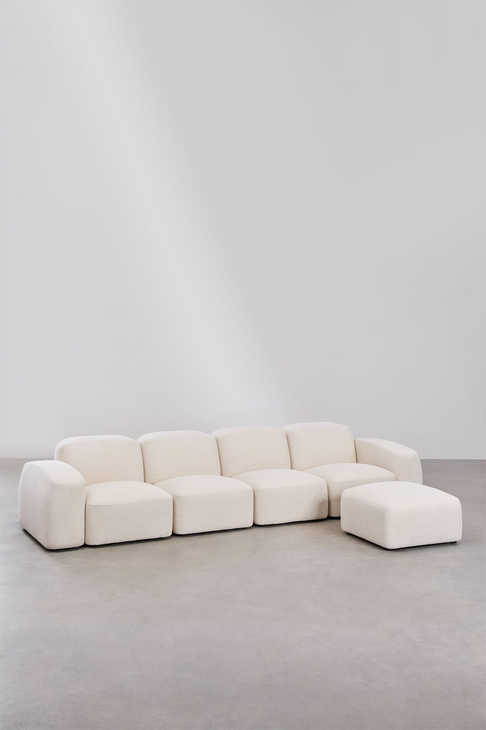 Sklum Divano Componibile Bastian 4 Pezzi E Pouf