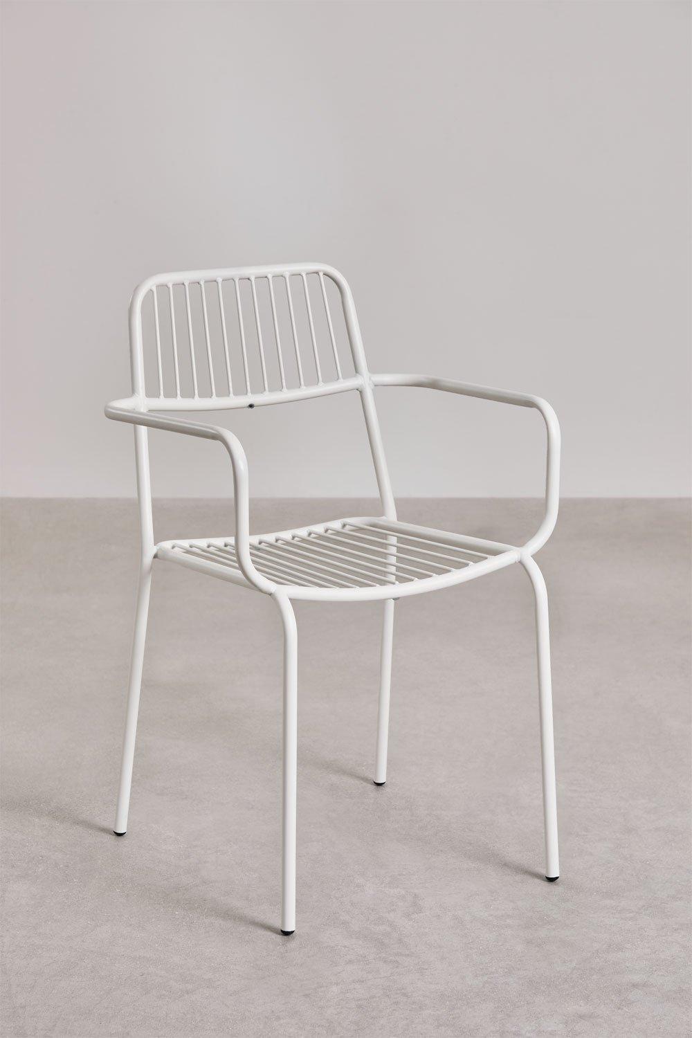 Sklum Elton Stackable Garden Chair With Armrests