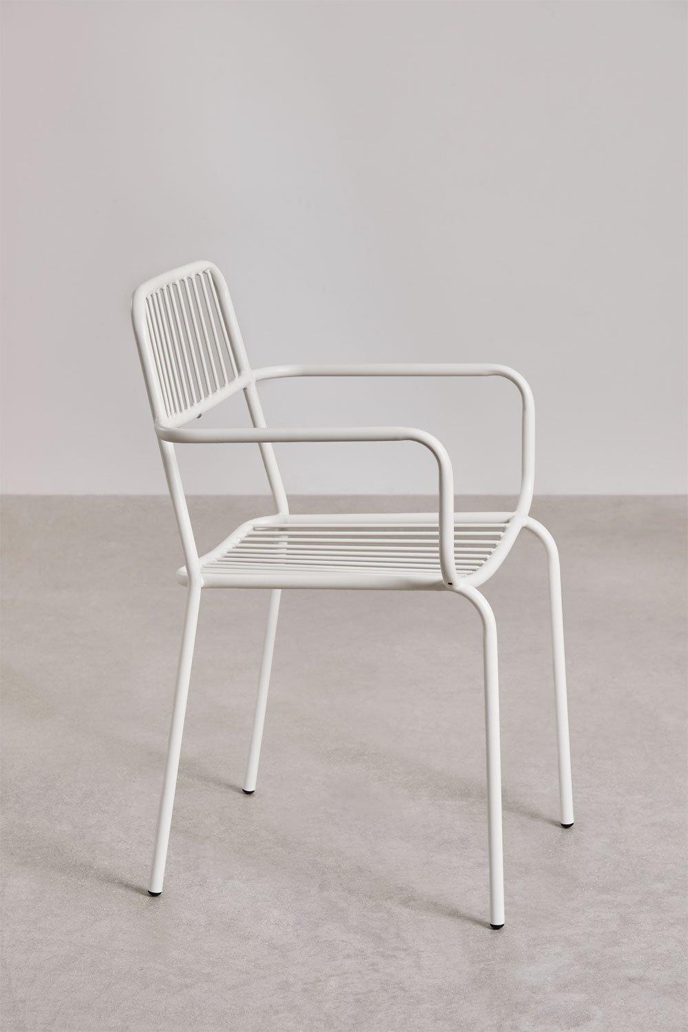 Sklum Elton Stackable Garden Chair With Armrests