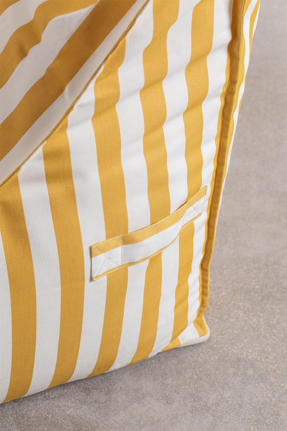 Sklum Ensemble Fauteuil Et Pouf En Tissu Sandel
