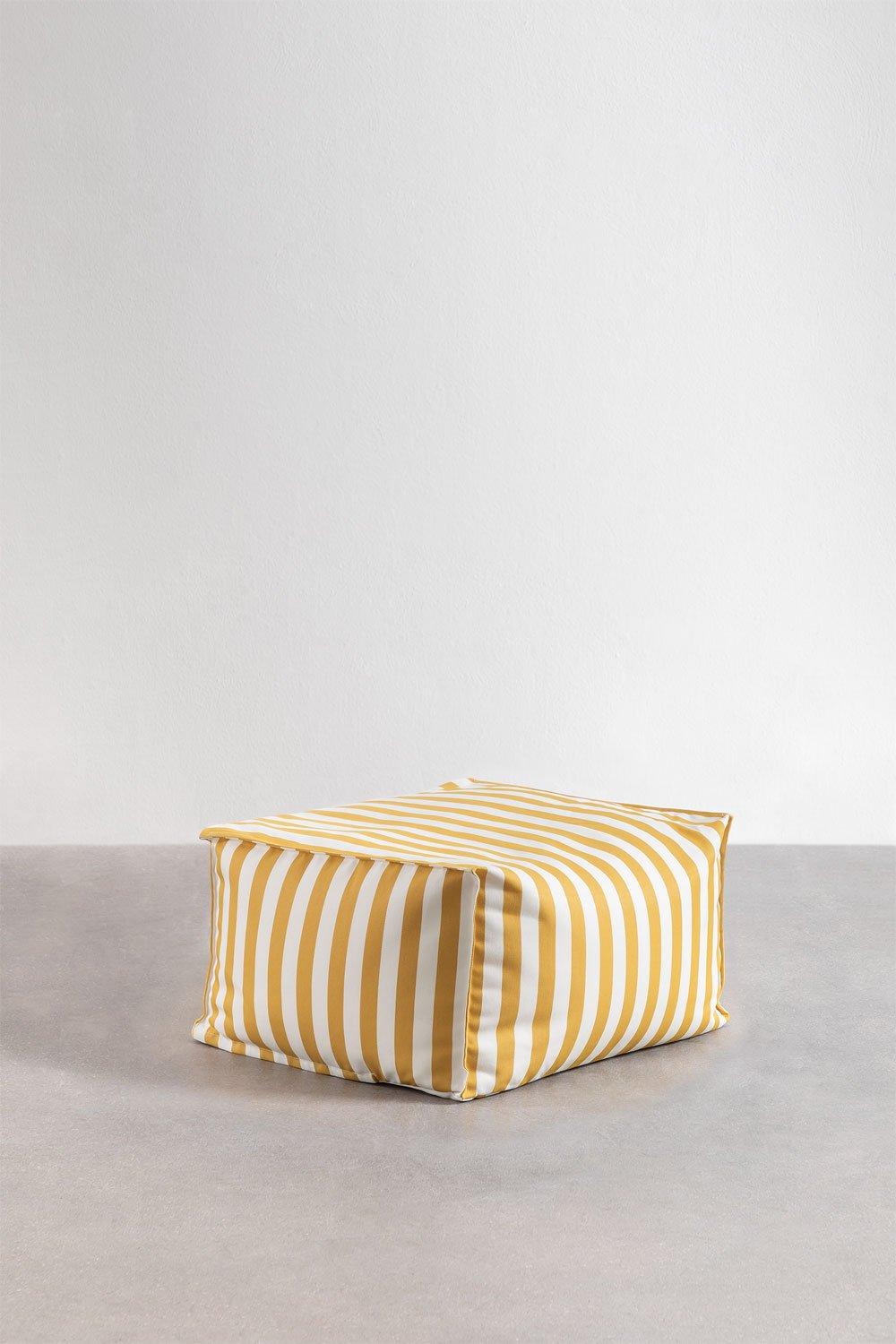Sklum Ensemble Fauteuil Et Pouf En Tissu Sandel