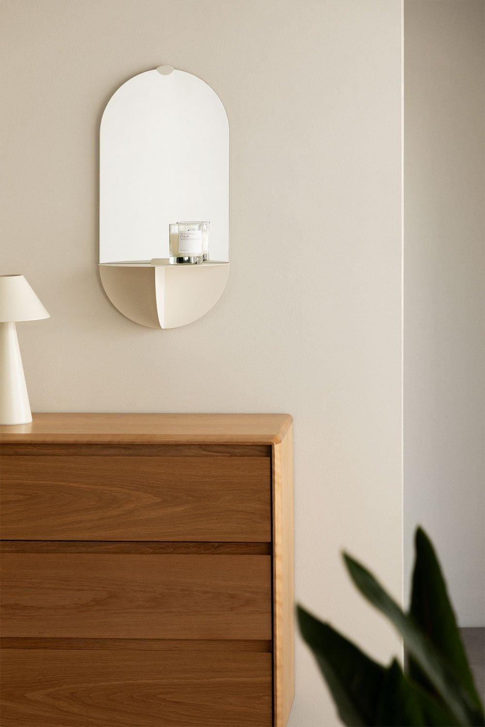 sklum Espejo de pared con estante Nubino