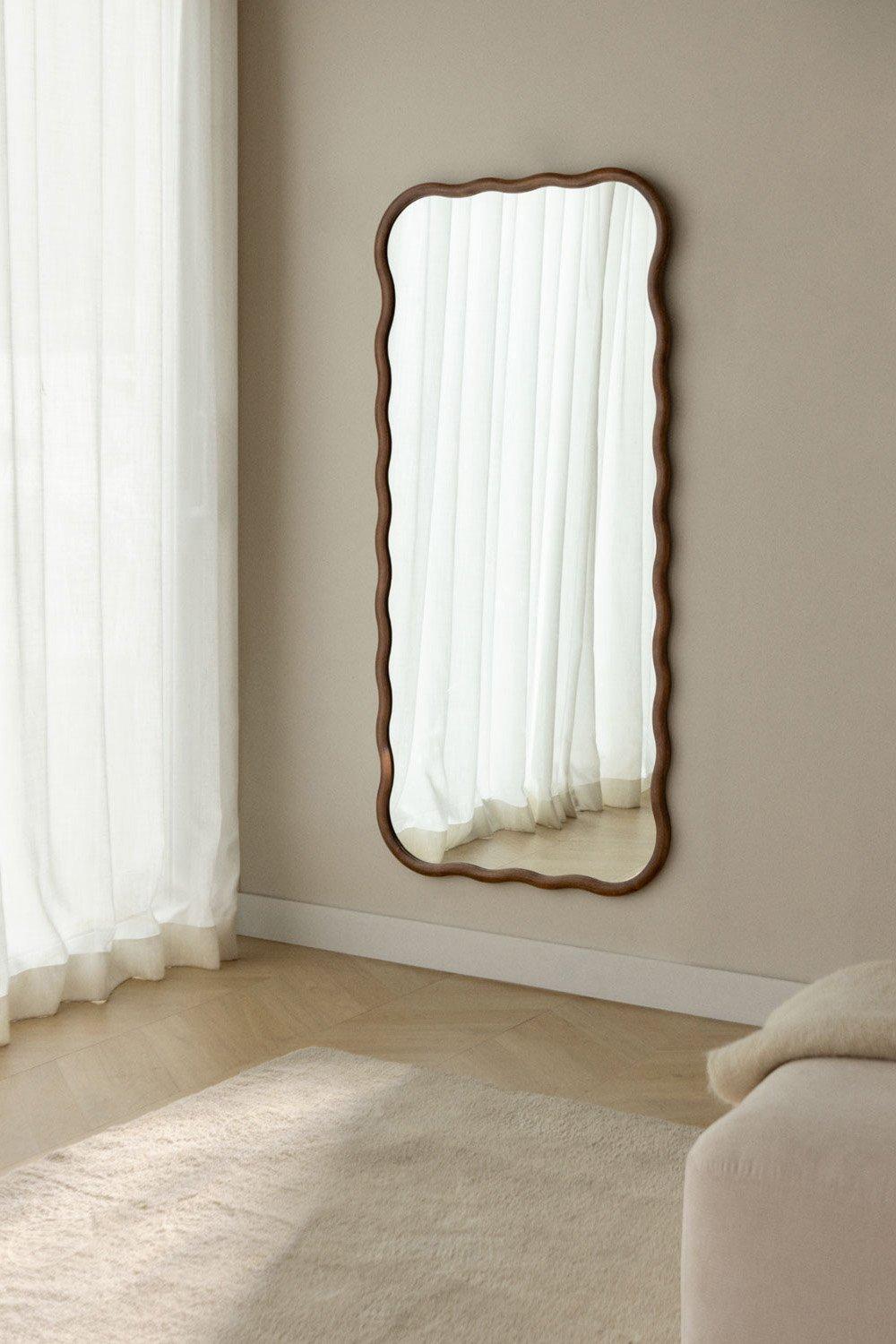 sklum Espejo de pared en madera de roble Aldreu