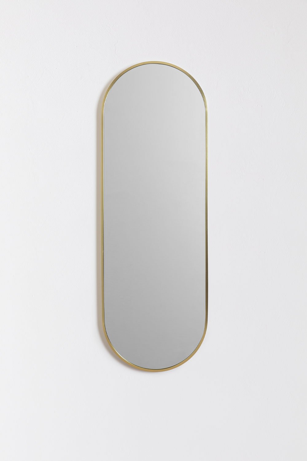 Sklum Espejo De Pared Ovalado En Metal Elsie Gold