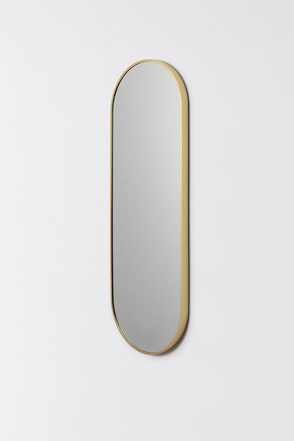 Sklum Espejo De Pared Ovalado En Metal Elsie Gold