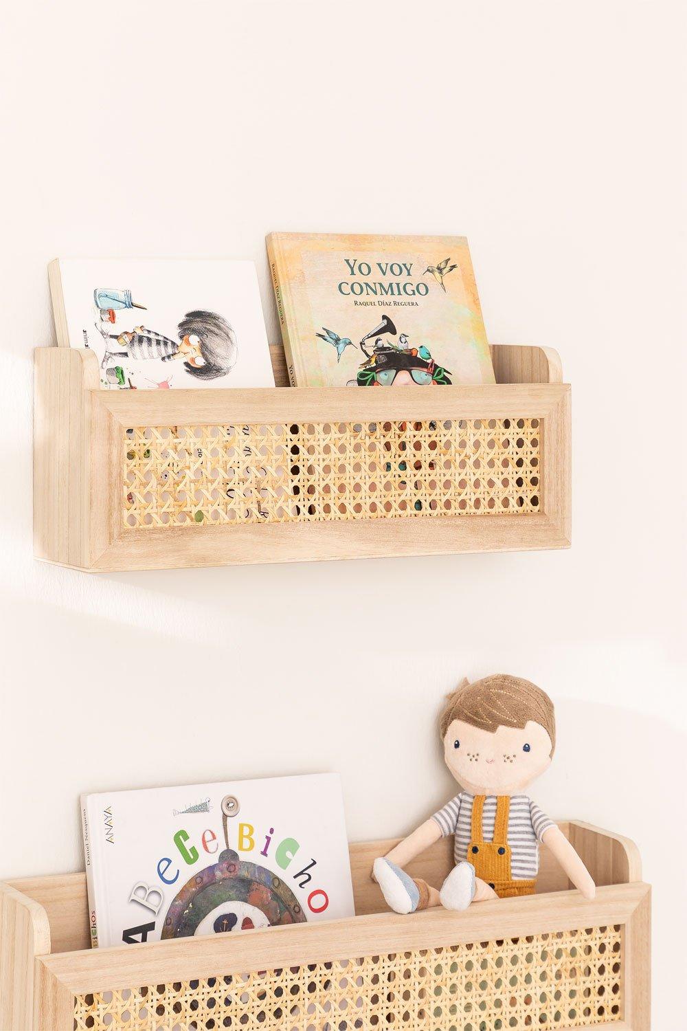 Sklum Estante En Ratán Y Madera Arxie