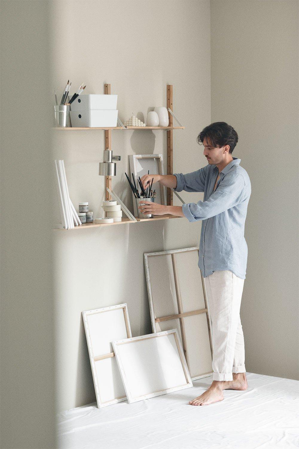 sklum Estantería Modular de Pared en Bambú Kolex