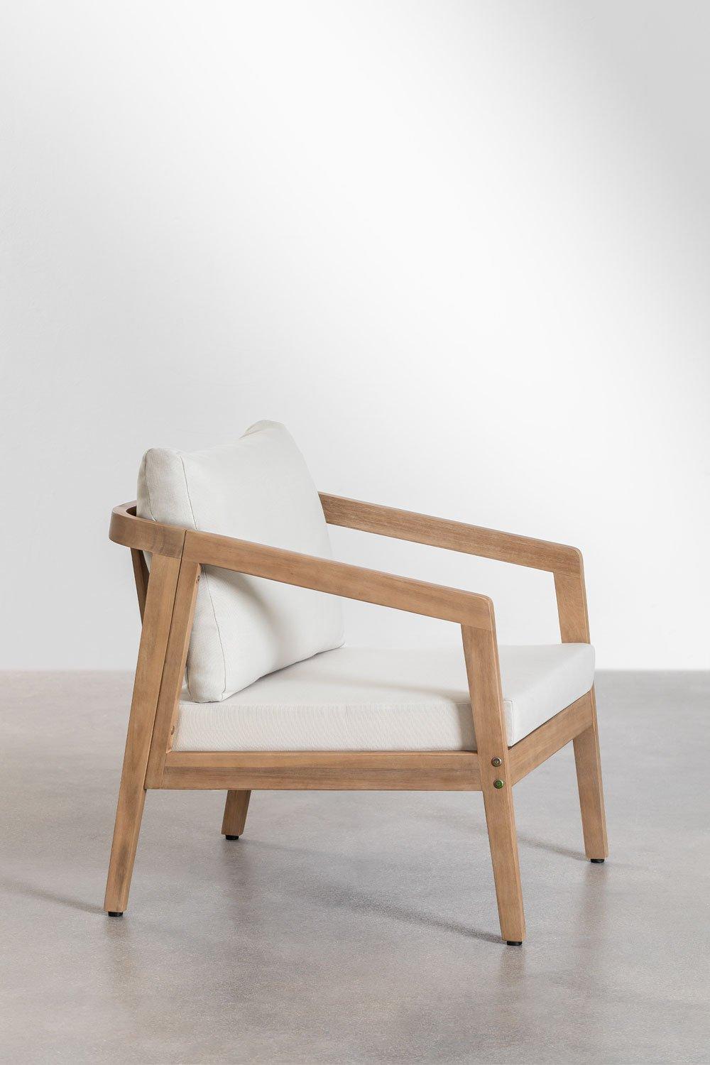 Sklum Fauteuil De Jardin En Bois D'acacia Kaela