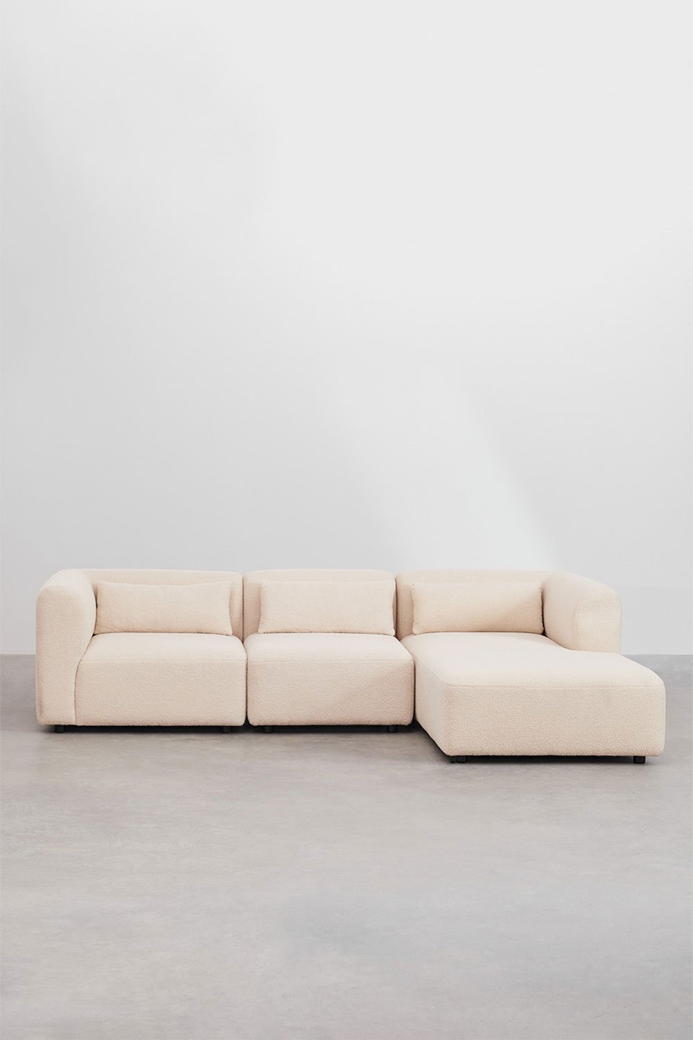 Sklum Fogler 3-Piece Right Chaise Modular Sofa