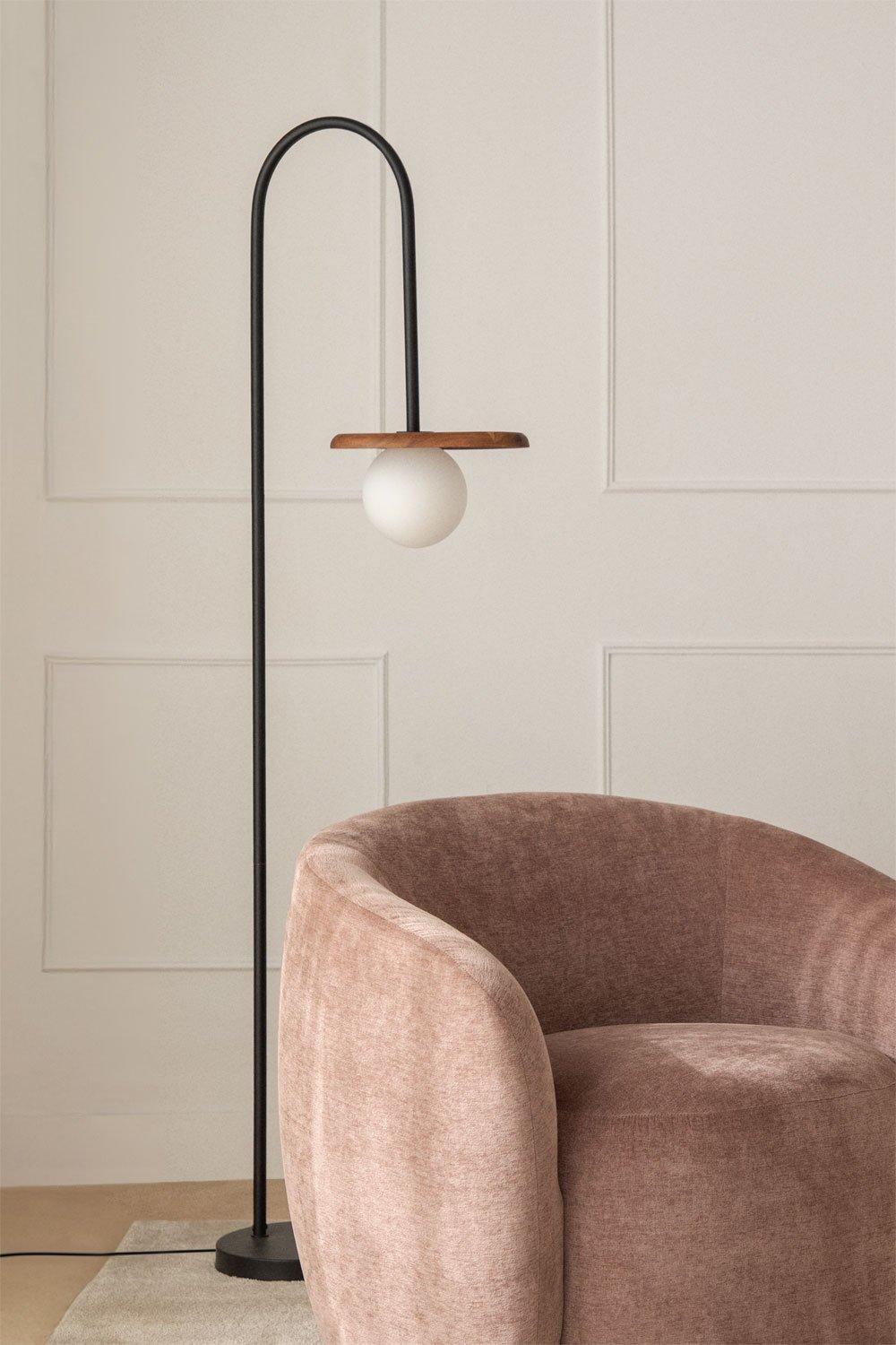 sklum Freidy Acacia Houten Vloerlamp