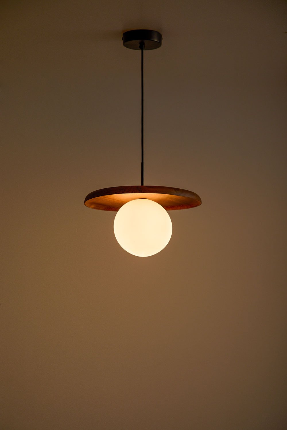 Sklum Freidy Acacia Wood Ceiling Lamp