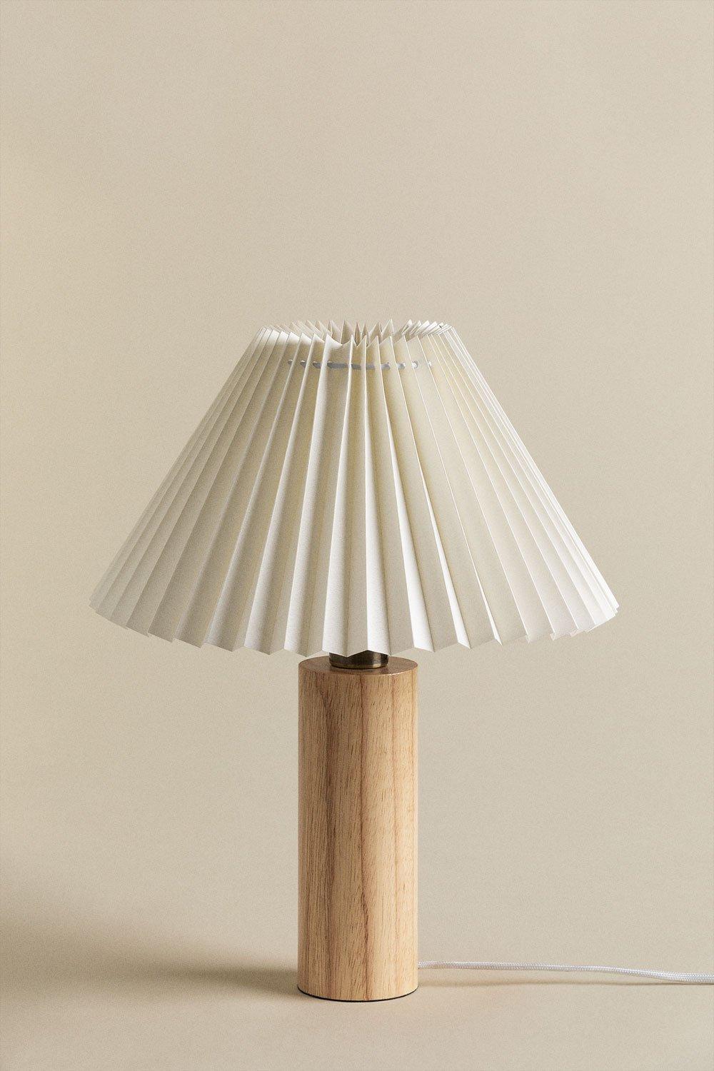 Sklum Gaines Gummiholz-Tischlampe