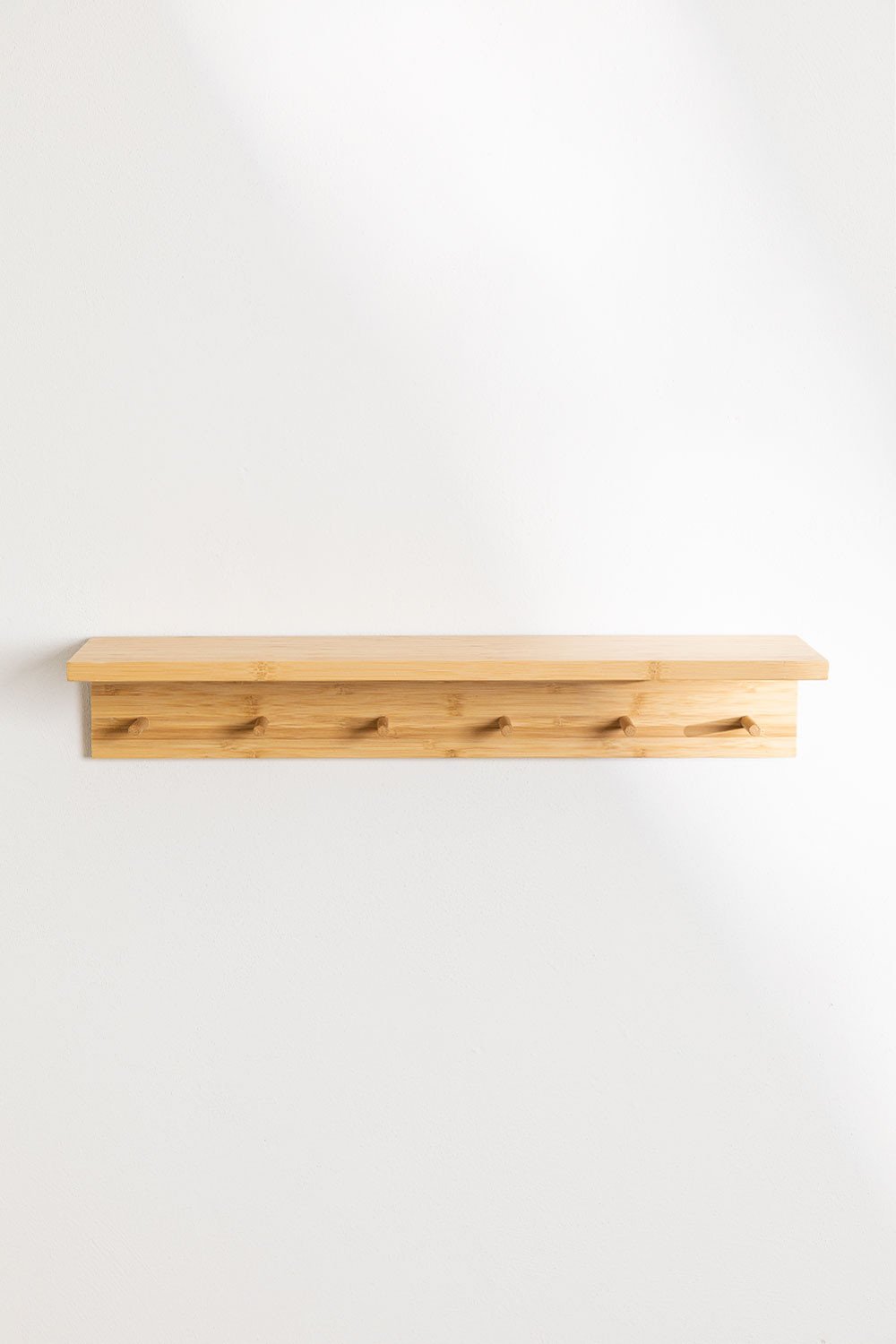 Sklum Gari Wall-mounted Bamboo Coat Rack & Shelf