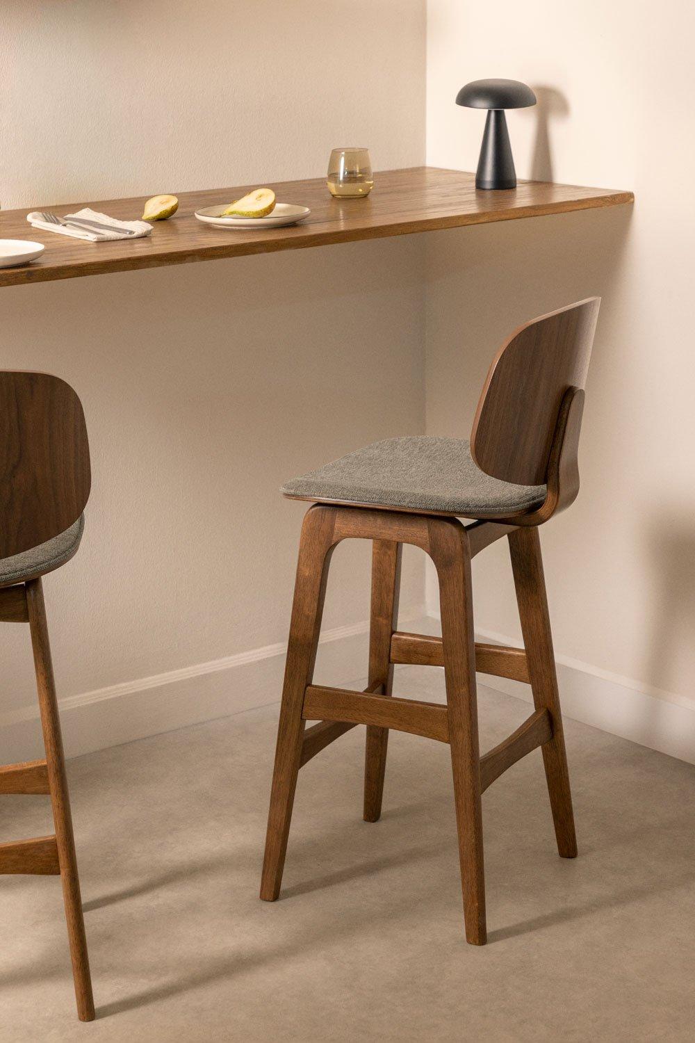 sklum High stool in wood and upholstered Canada