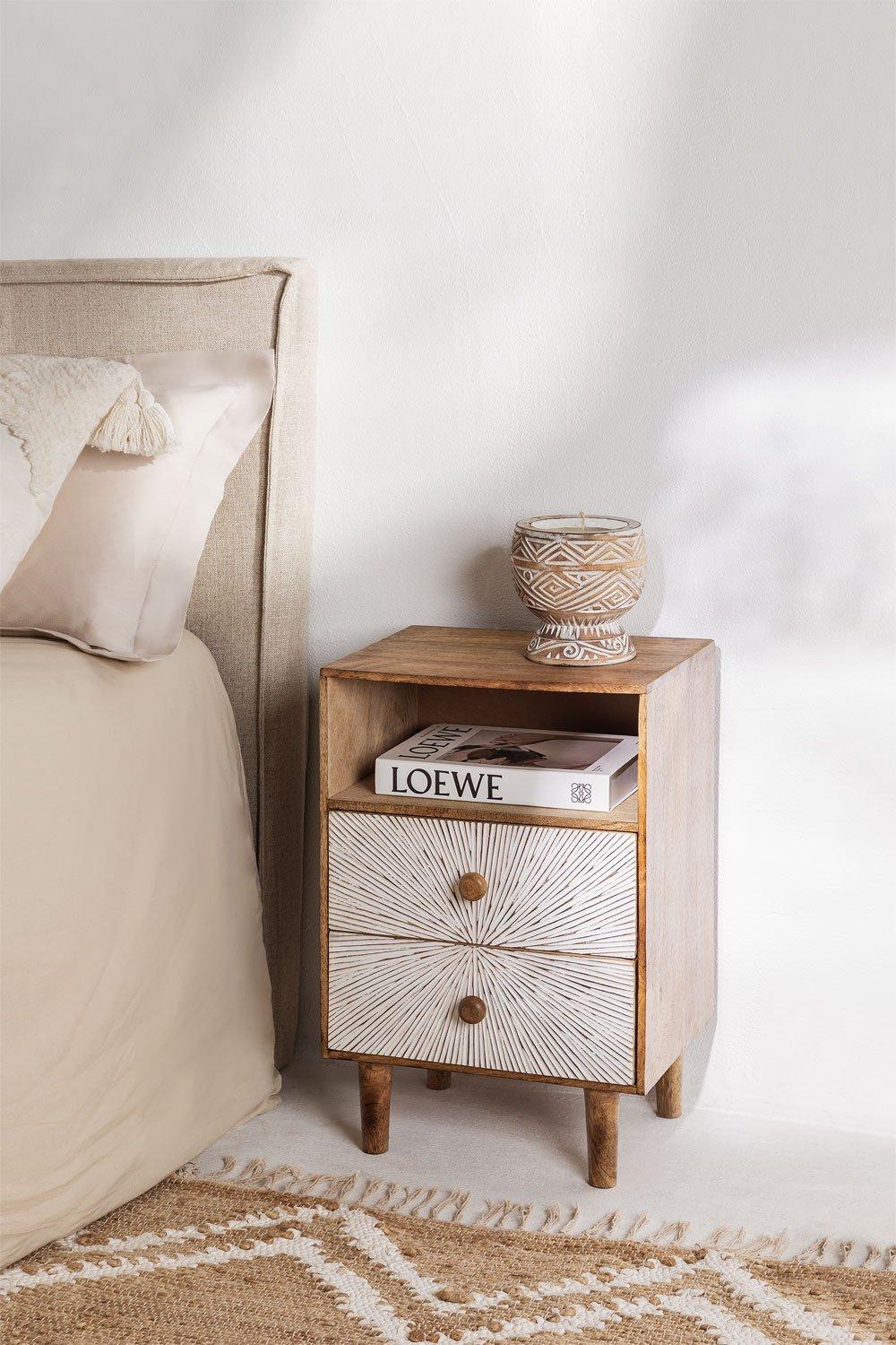 sklum Kaobany Mango Wood Nightstand