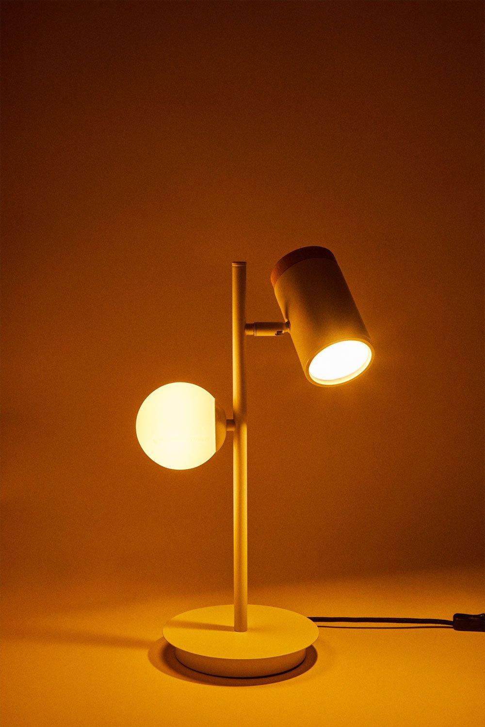 Sklum Lâmpada De Mesa Com 2 Pontos De Luz Amaranto