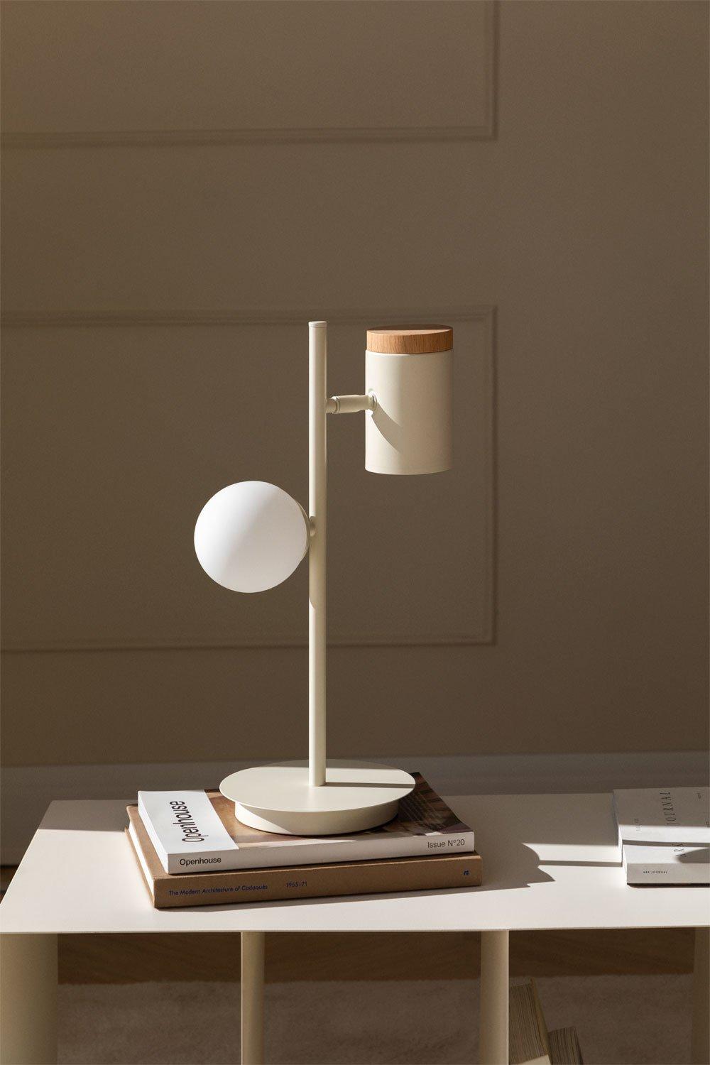 sklum Lámpara de mesa con 2 puntos de luz Amaranto