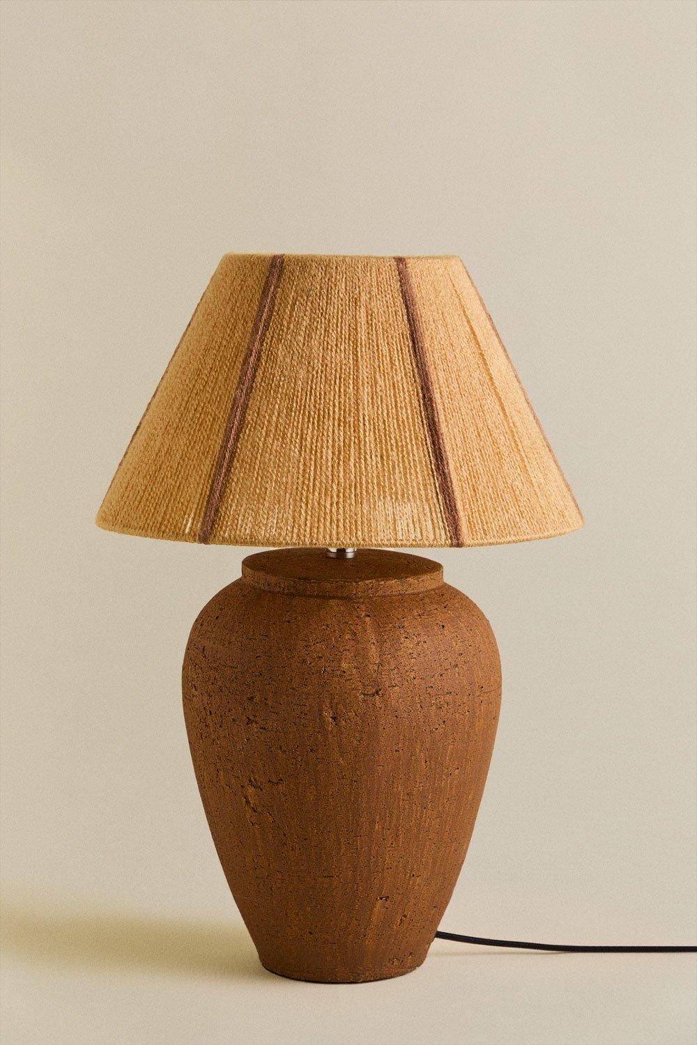 Sklum Lámpara De Mesa En Lana Y Terracota Verena
