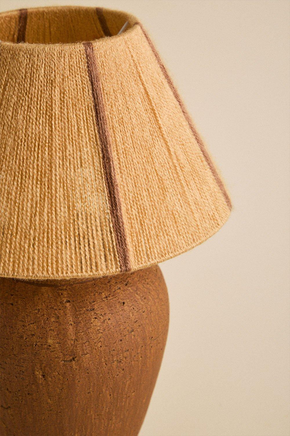 Sklum Lámpara De Mesa En Lana Y Terracota Verena