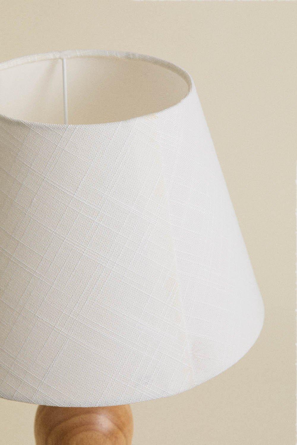 Sklum Lámpara De Mesa En Madera De Caucho Jevila