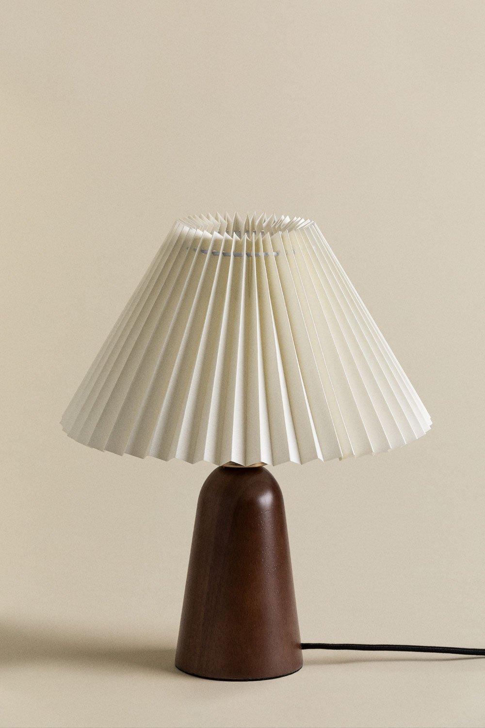 Sklum Lámpara De Mesa En Madera Jeremaia