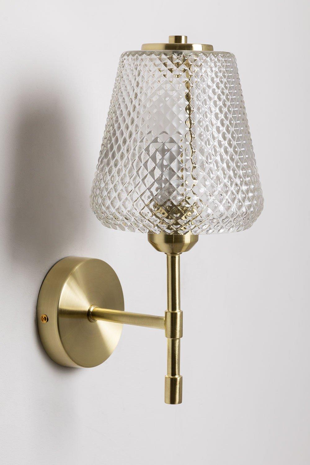 Sklum Lámpara De Pared En Hierro Y Cristal Taylor