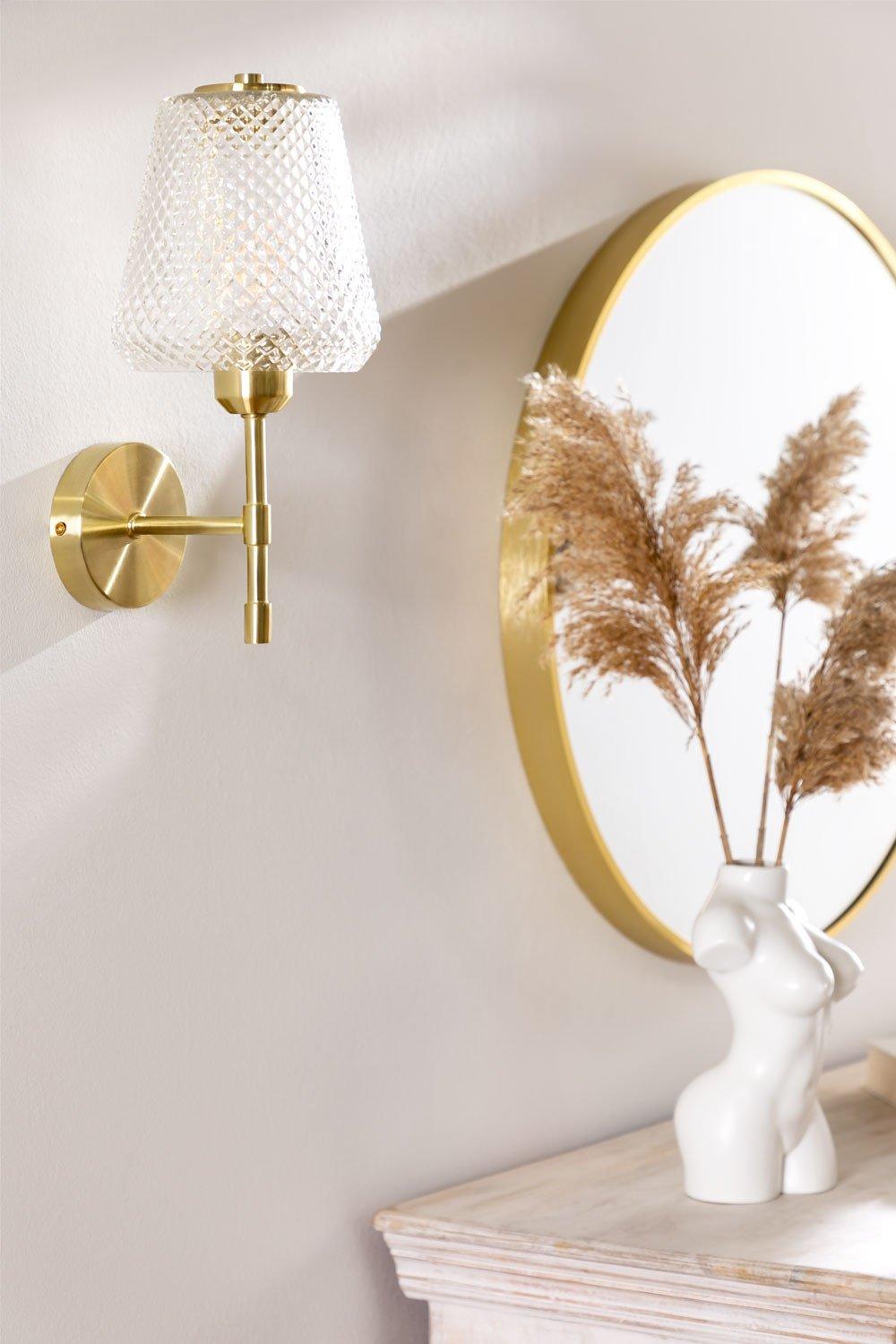 sklum Lámpara de pared en hierro y cristal Taylor