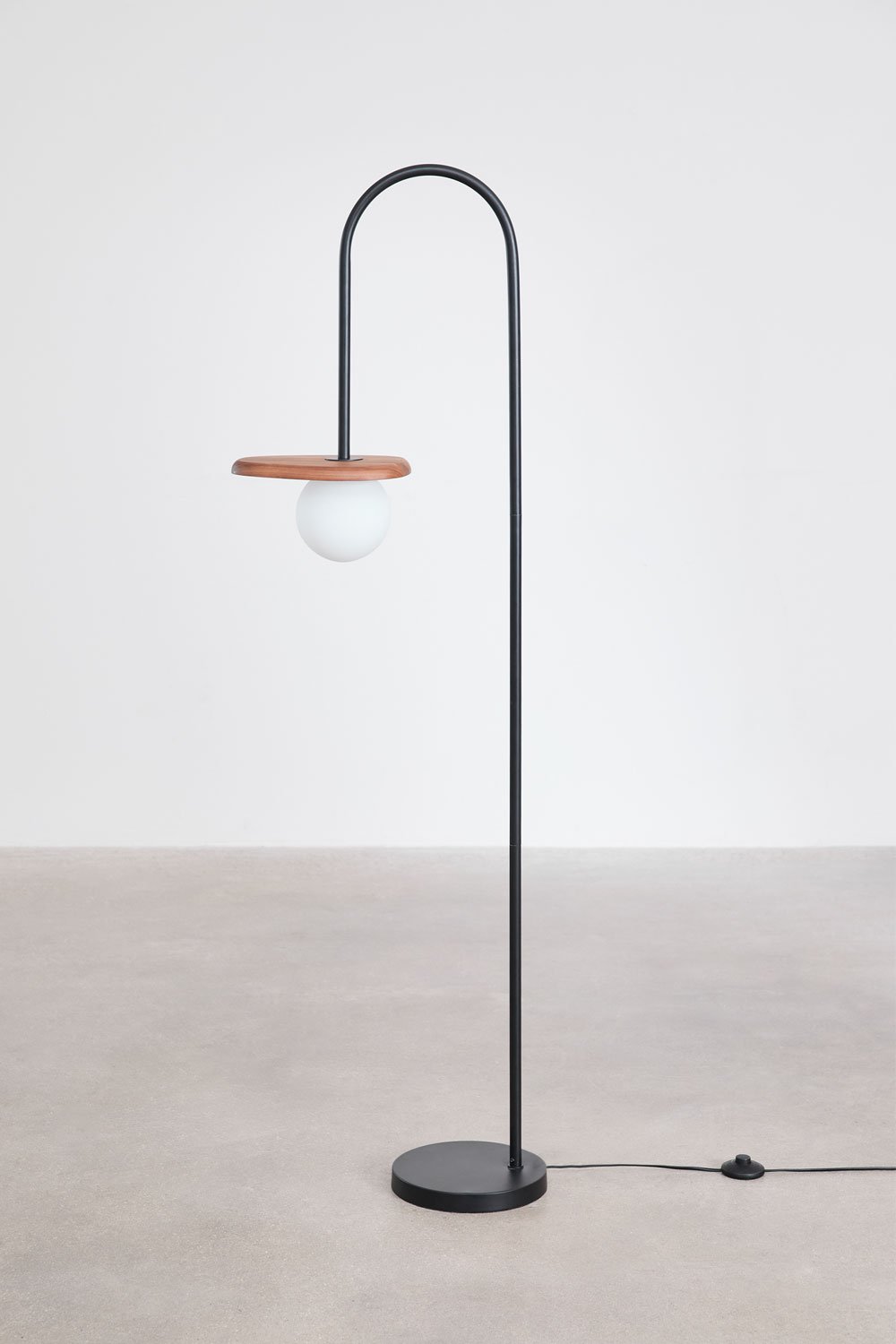 Sklum Lámpara De Pie En Madera De Acacia Freidy