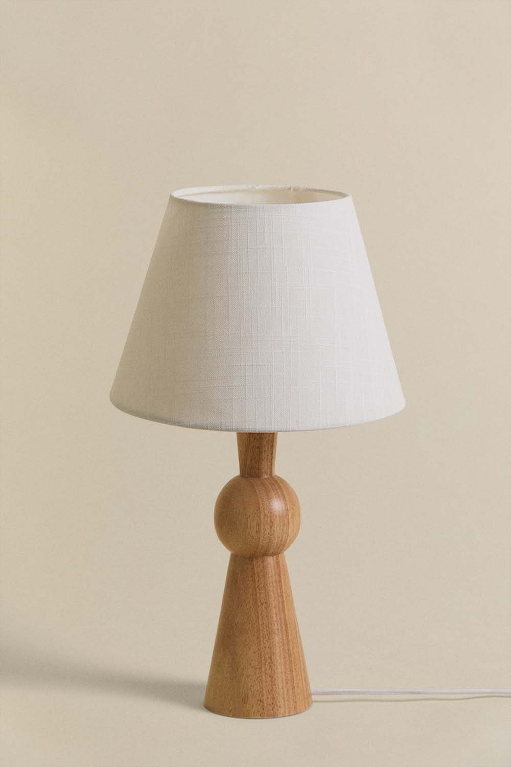 Sklum Lampe De Table En Bois D'hévéa Jevila