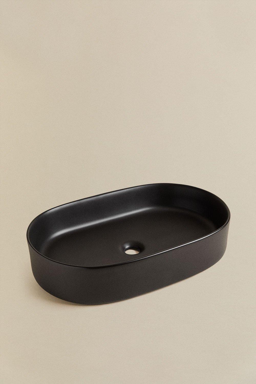 sklum Lavabo en céramique chaux