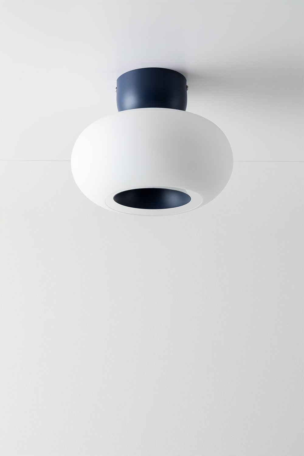 Sklum LED Ceiling Light In Glass And Steel Deruent
