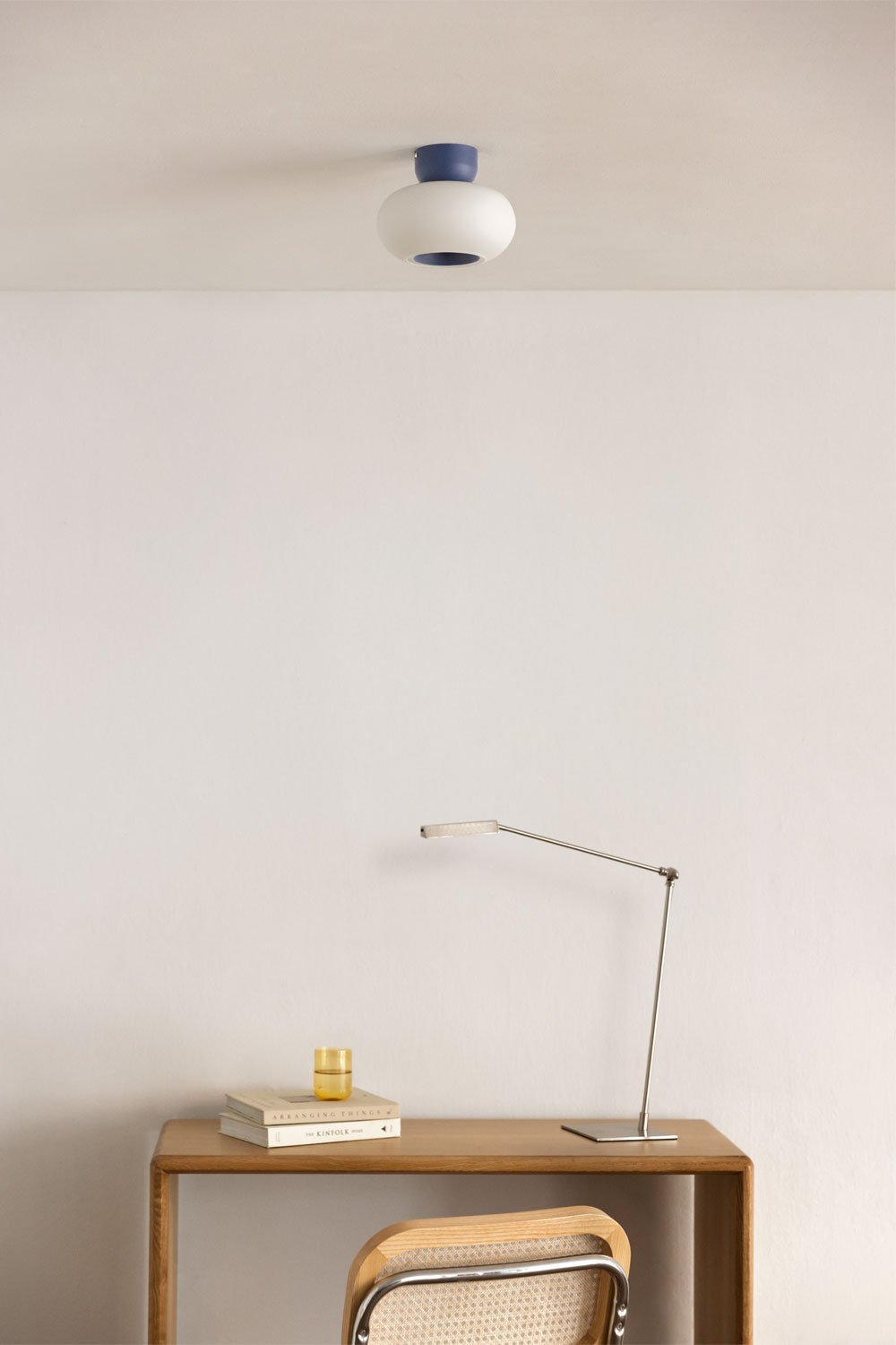 sklum LED-plafondlamp in glas en staal Deruent