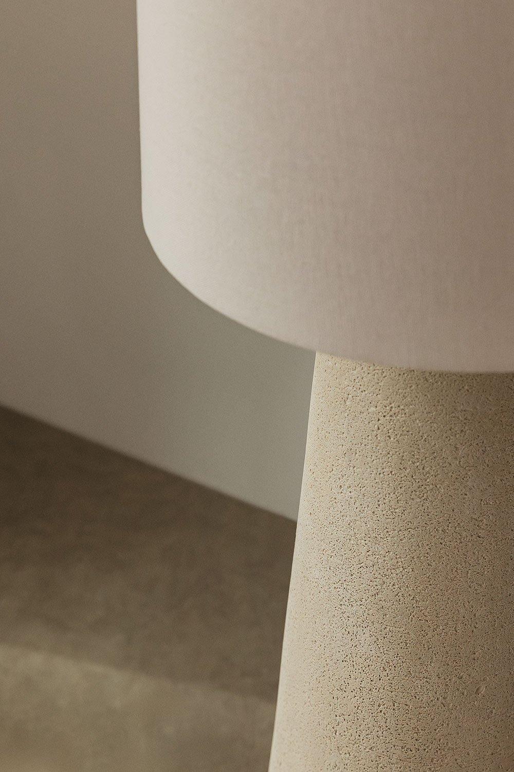 Sklum Loana Linen And Fiberglass Floor Lamp