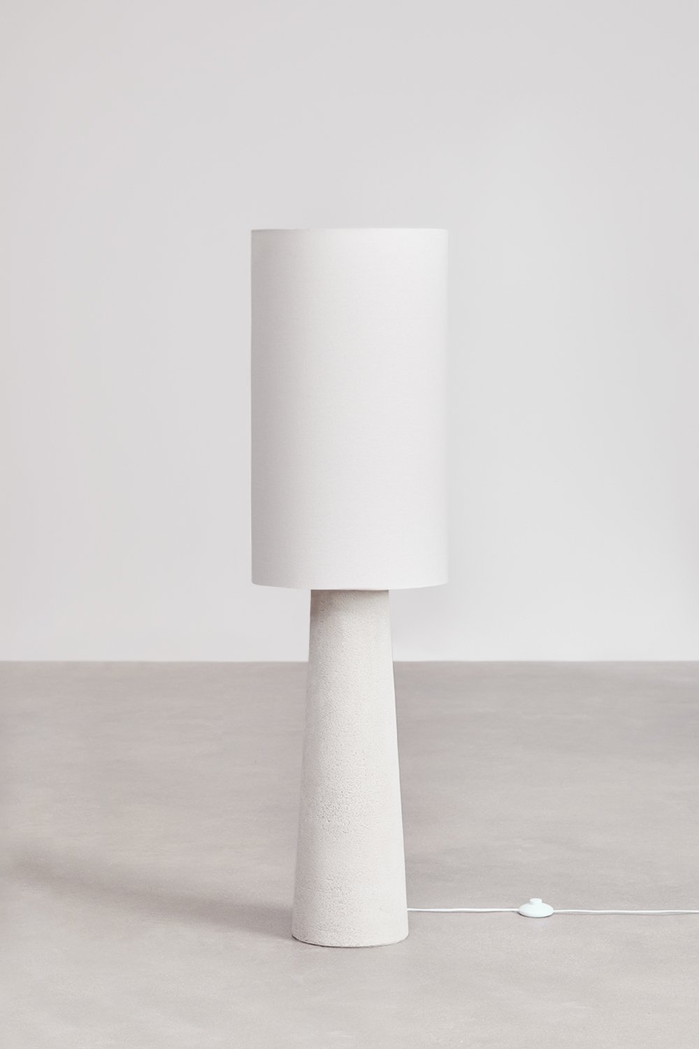 Sklum Loana Linen And Fiberglass Floor Lamp